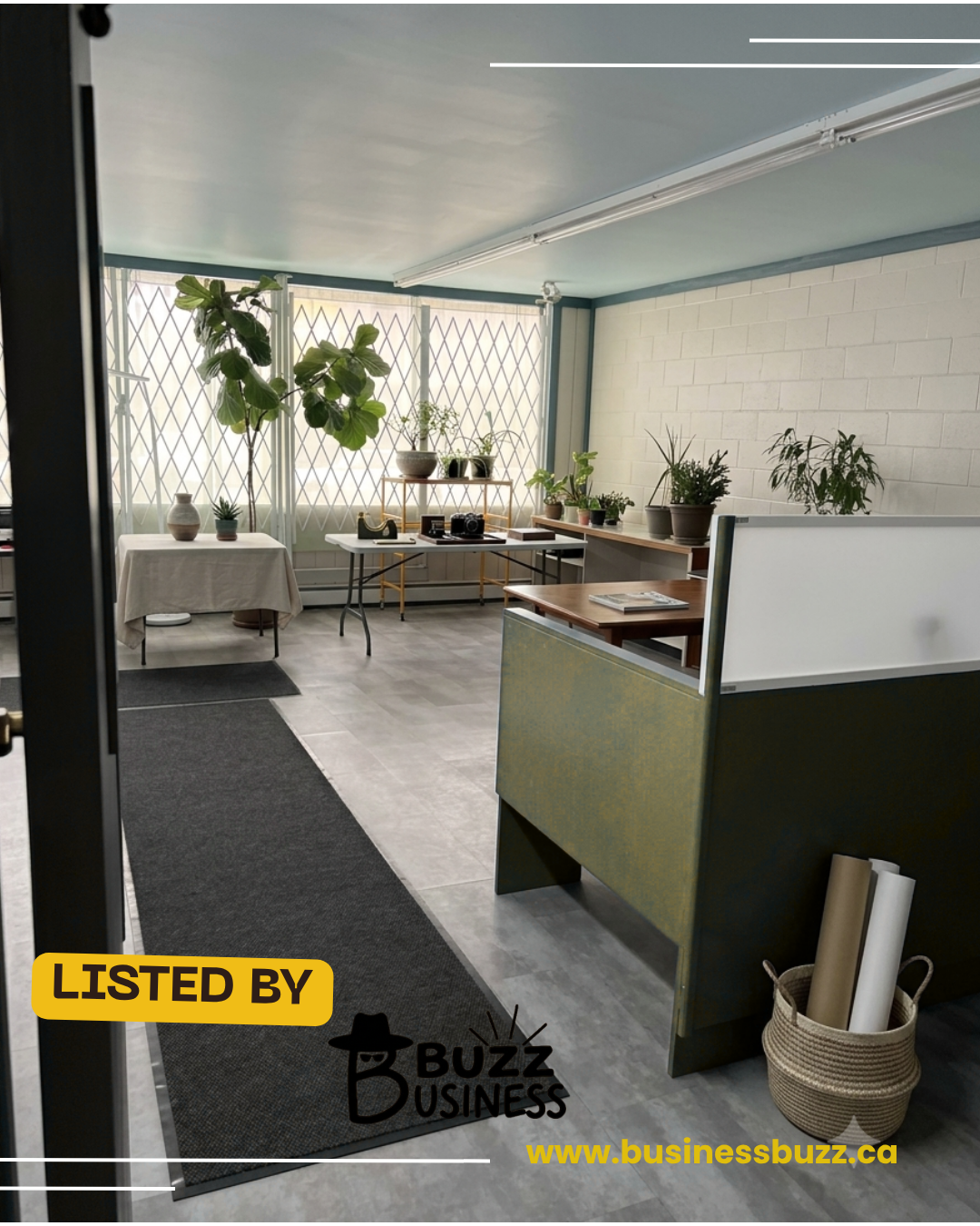 Interior workspace with natural light